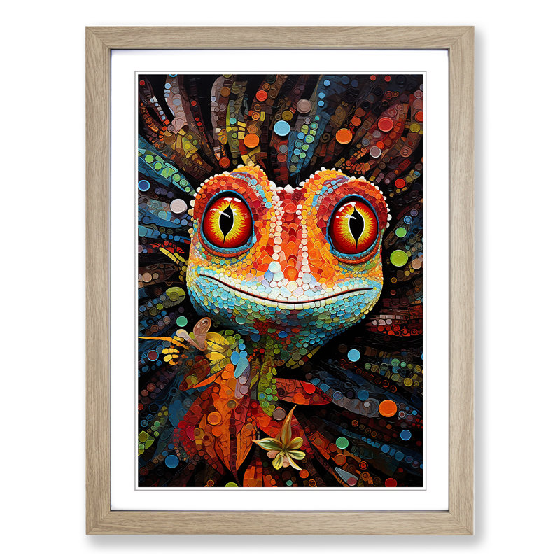 Single Picture Frame Wall Art, 34cm H x 25cm W, Oak Framed
