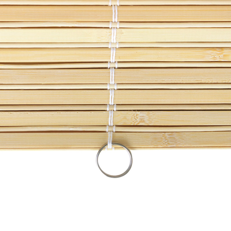 Burnt Bamboo Cordless Window Shade - Two-Tone Honey 24" W, 24"W x 72"L, Light Brown