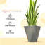 Ensemble de pots de fleurs empilables, 3 tailles Mgo, style gris moderne pour la maison de patio
