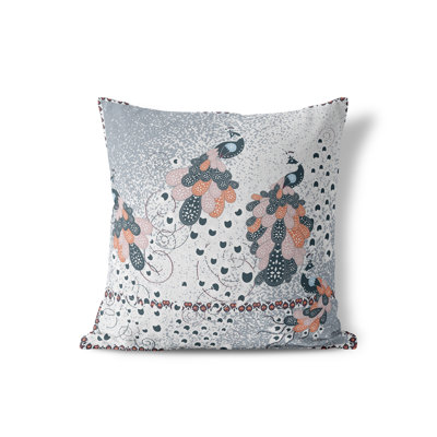 Cynae Polyester Square Indoor/Outdoor Pillow Cover & Insert