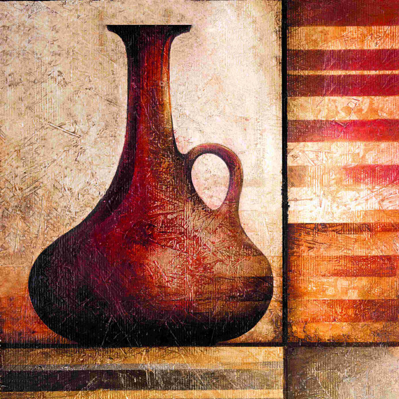" Rust Pot " Painting Print, 12" H x 12" W