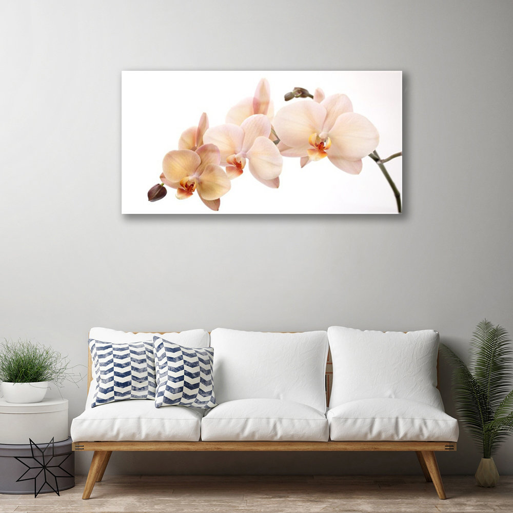 Floral Flowers - Unframed Photograph on Glass