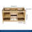 Felix  55" Fully Assembled Double Bathroom Vanity Set With Solid Surface White Granite Top and Backsplash