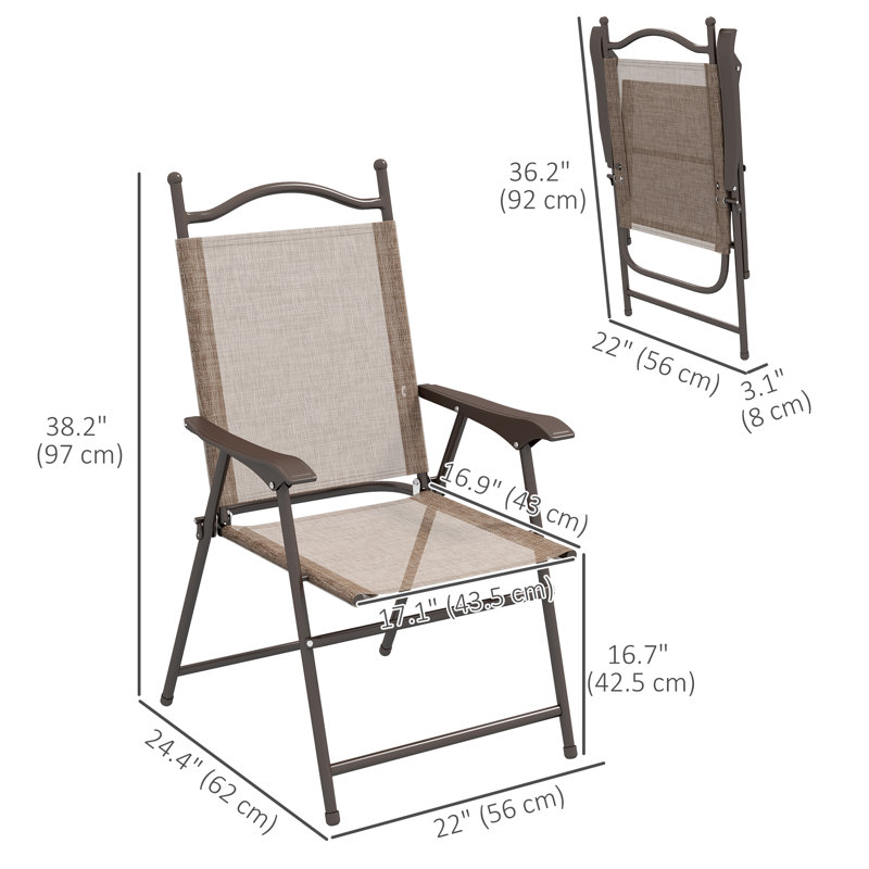 Ensemble de chaises pliantes Julyn, Brun