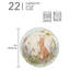 Ensemble de 4 bols à soupe Pâques Meadow - bols en céramique 22 oz avec motif de lapin, de fleurs et de papillons - Idéal pour la soupe, les pâtes et la salade - Durable, va au micro-ondes et au lave-vaisselle pour les repas du printemps