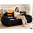 82" Modern Modular Sectional Sofa,no Assembly 2-seater Compression Loveseat With Deep Seat,curved Armrest & Pillows,flannelette Camel Couches For Living Room (black, 2-seater)-876848214