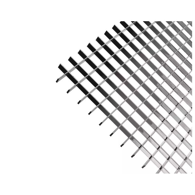 Chrome Plastic Egg crate Diffuser | Polystyrene | Color: Chrome | Cube: 1/2" x 1/2" cubes |2 - 30