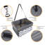  & GOOPAWS: Siège d'auto d'appoint - Rayures grises - Petits chiens et chats jusqu'à 24 lb, lit douillet doublé en molleton, transporteur de voyage portatif pliable-940431686