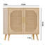 Buffet avec rangement, armoire de salle de bain décorative, avec deux portes et 4 compartiments de rangement, armoire avec pieds en bois massif, armoire pour vestibule, entrée, salon