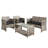 4 - Person Patio Conversation Set with Loveseat, Chairs and Cushions-1862297989