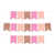 Faux Rose Gold Glitter/Peach/Pink