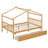 Pittston 2-Drawer Standard Bed Wooden House Bed-737687835-737687828