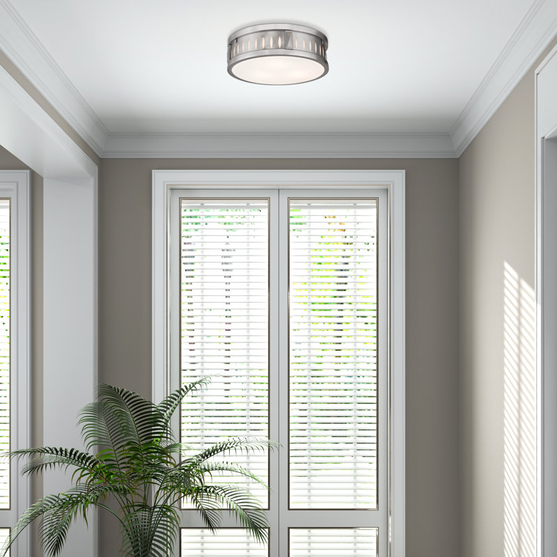 Plafonnier encastré 3 lumières Baudilio, Nickel brossé
