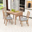 Ensemble de salle à manger à rallonge avec chaises rembourrées-607003020-619025997