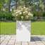 Boîte à fleurs rectangulaire faite à la main, H 20 po, blanc