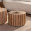 Table basse rustique pour le salon, ensemble de 2-1597117949