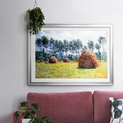 Haystacks At Giverny, 1884, reproduction d'art sur papier