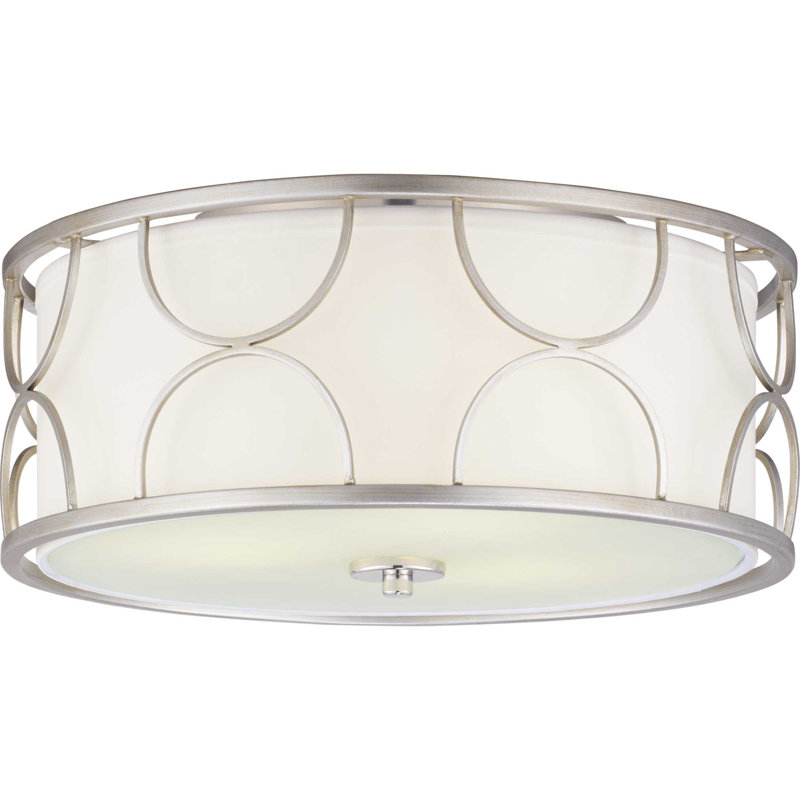 Stafford Fabric Flush Mount, Silver Ridge