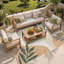 Tapis floral intérieur et extérieur-130385109