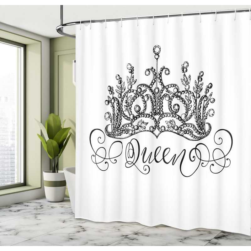Ensemble de grand rideau de douche et crochets, H 70 po x l 69 po