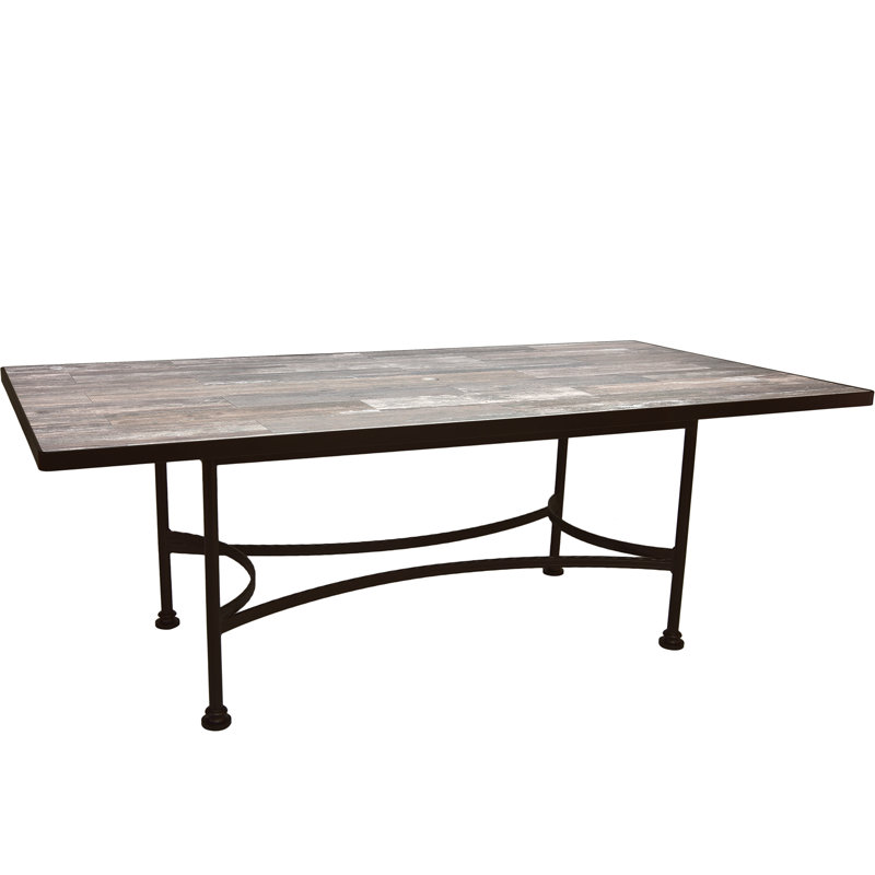 Classico Outdoor Rectangle Dining Table, Carbon Black, Summit Gray