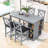 Devra 5-Piece Dining Set, Counter Height Wooden Table with 3-Tier Storage and Upholstered Chairs-1270613528