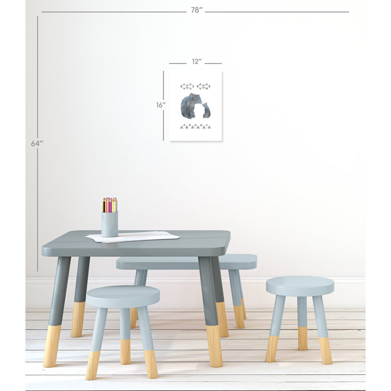 Roulé «Little Man Cave Bears», impression sur papier, H 16 po x l 12 po x P 1 po