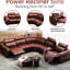 Upholstered 29.2 " Leather Power Reclining Sectional