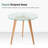 Keirsten Round Glass Dining Table, Modern Leisure Accent Table