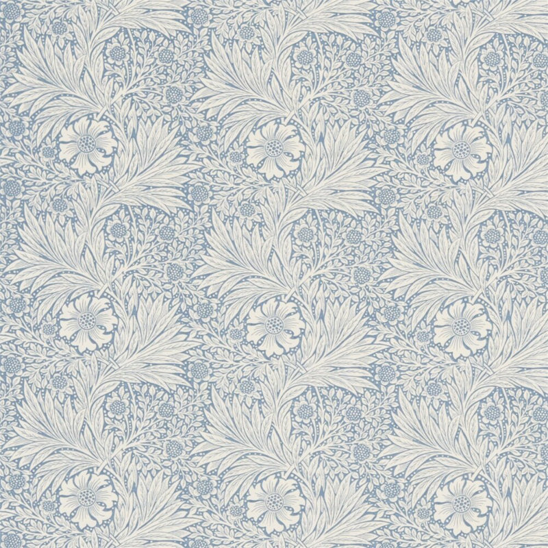 Marigold Fabric, China Blue/Ivory