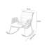 Chaise berçante inclinable en rotin