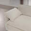 Canapé modulaire Mid-Century 3 places avec 2 accoudoirs et 3 coussins décoratifs, tissu velours côtelé beige clair