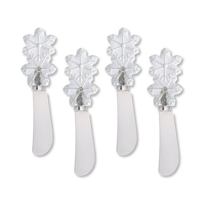 Snowflakes Transparent Polyresin Cheese Spreader, S4