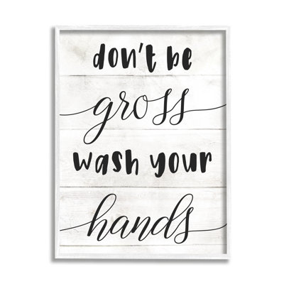 " Don't Be Gross Bathroom Family Home Word Design " by Daphne Polselli