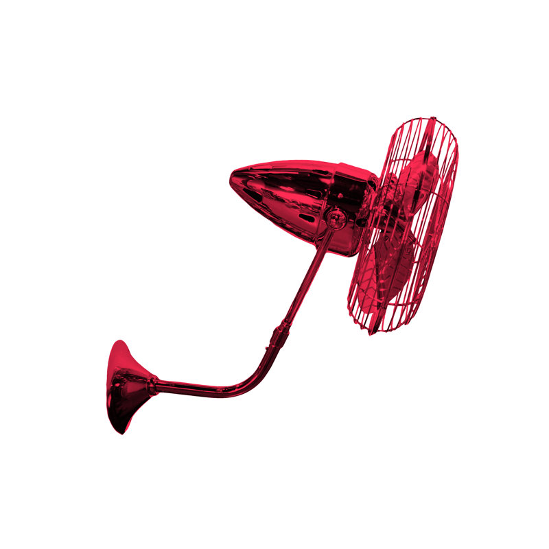 13" Wall Mounted Fan, No, Polished Copper