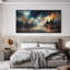 «Dramatic Evening Forest Tranquil Lake with Moody Clouds Extra Large», reproduction d'art encadrée (assemblage requis)-105076207