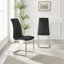 Kylooe Modern Marble Effect And Silver Dining Table Set With 4 Modern Faux Leather Chairs-87329571