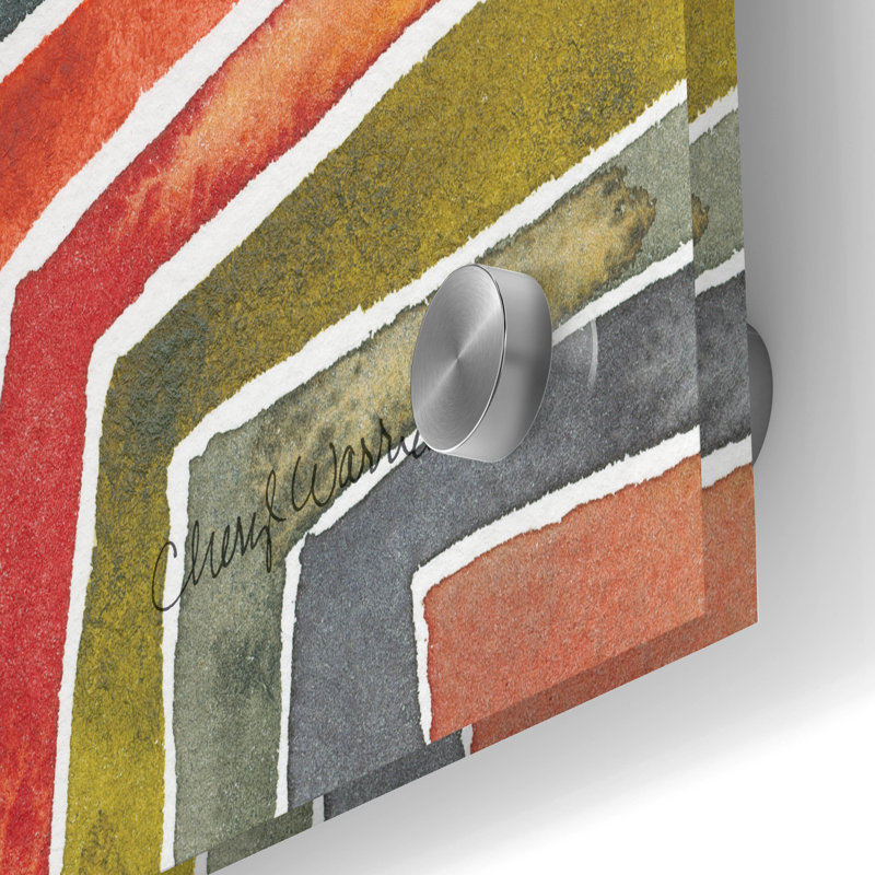 «Stripes 2» par Cheryl Warrick, art mural en verre acrylique, H 36 po x l 24 po x P 0,2 po