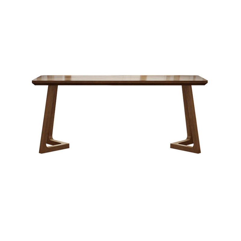 Light walnut Rectangular Solid Wood desks, 29.53" H x 55.12" W x 23.62" D 
