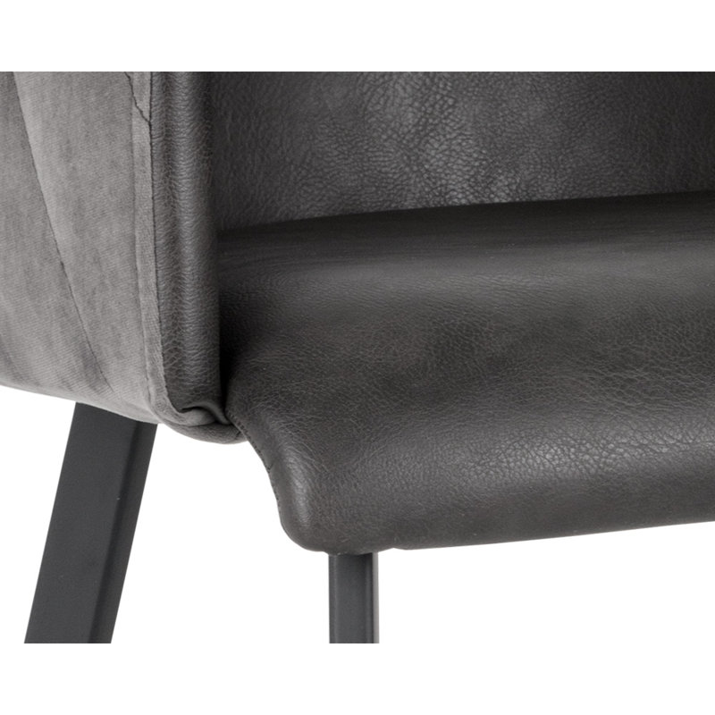 Upholstered Stool with Metal Frame, Bar Stool (30" Seat Height)