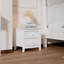2-Drawer Nightstand For Bedroom, Mid Century Retro Bedside Table With Classic Design,White-2003110936