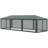 10' X 28' Party Tent Canopy, Outdoor Event Shelter Gazebo With 8 Removable Mesh Sidewalls, Zipper Doors, Steel Frame