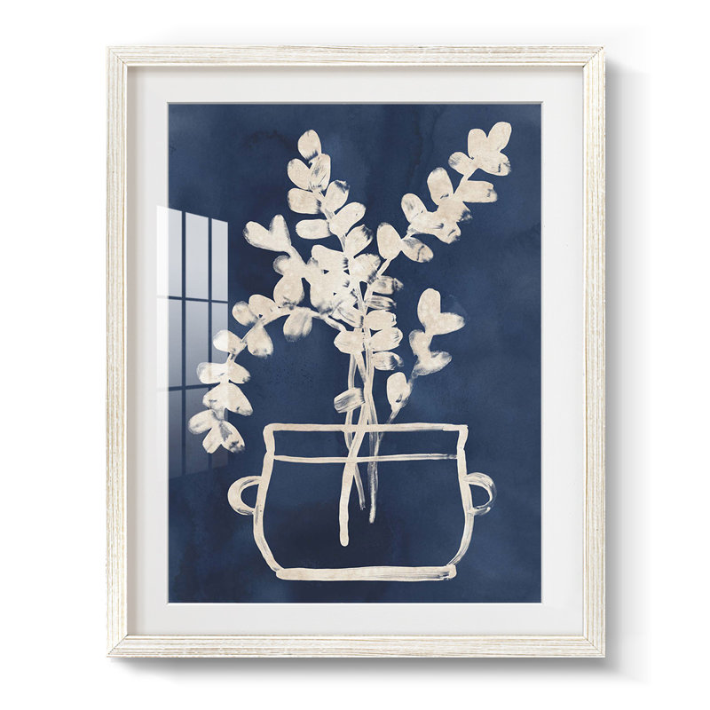 Marbrage sur toile tendue, H 28,5 po x l 20,5 po, Blanc
