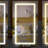 Jewellery Armoire with LED Lighted Mirror, Frameless Mirror with 3 Colour Lights, Hanging Organizer with 2 Drawers, Black