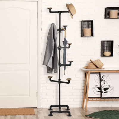 Iron Freestanding 10 - Hook Coat Rack