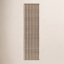 Tapis d'extérieur brun rayé en PET tissé à la main 2 pi 3 po x 8 pi Momeni Caicos-121099083