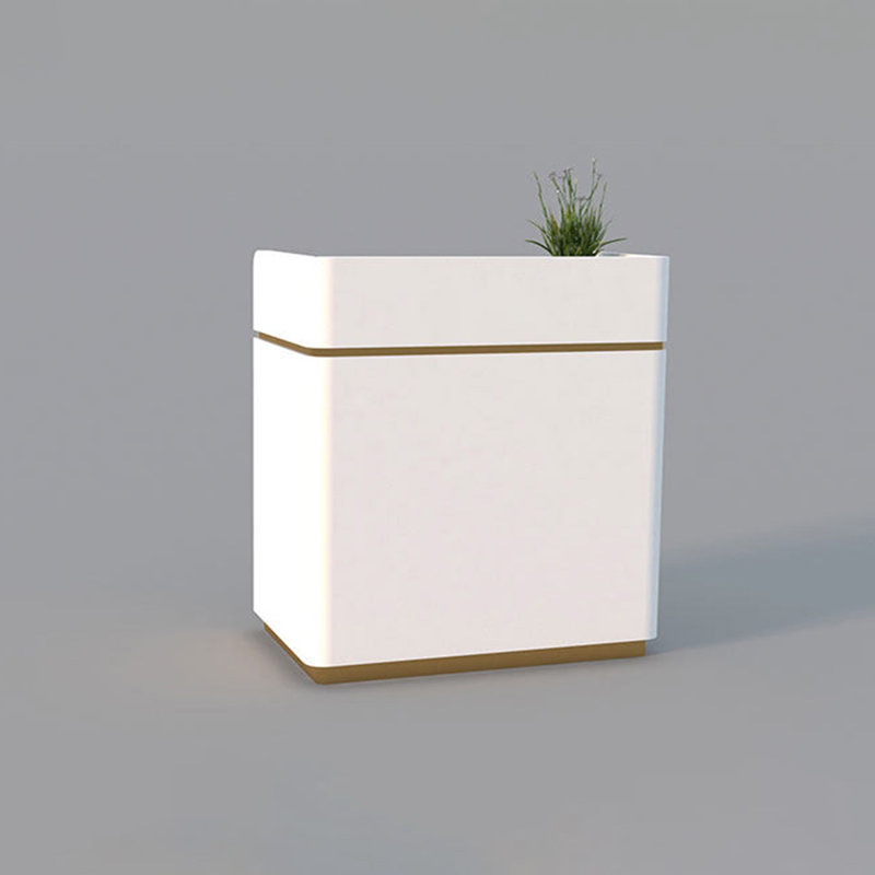 Modern Rectangular Manufactured Wood Reception Desk, 39.37