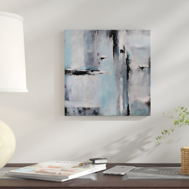 «Rain», reproduction sur toile, H 18 po x l 18 po x P 1,5 po, Toile tendue, Pas de tapis