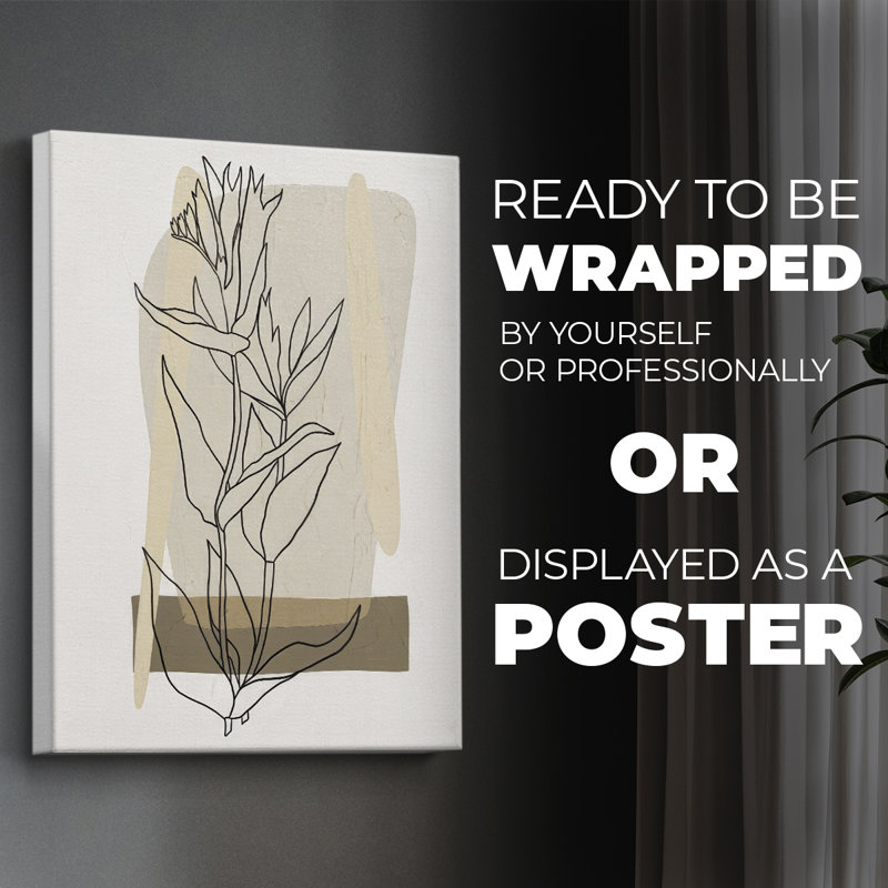 Modern Botanical II - Impression sur toile seulement - NON CADRE, H 60 po x l 40 po
