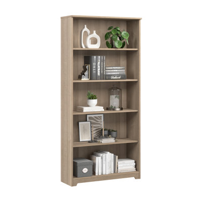 Bibliothèque haute 5 tablettes gris cendré